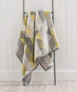 Dunelm Thermosoft Geo Ochre Throw