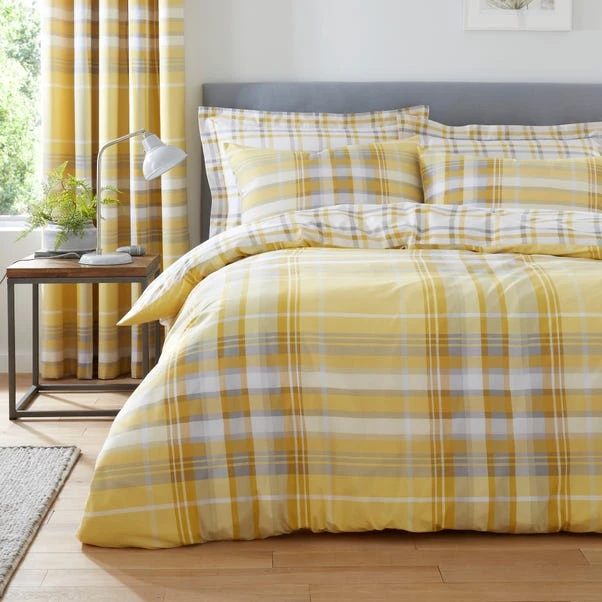 Dunelm Ovie Ochre Reversible Duvet Cover And Pillowcase Set 1 Dunelm Ovie Ochre Reversible Duvet Cover And Pillowcase Set