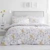 Dunelm Maria Ochre Reversible Floral Duvet Cover And Pillowcase Set
