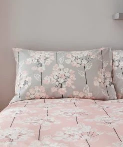 Dunelm Erin Blush & Grey Reversible Duvet Cover And Pillowcase Set -Dunelm-shop 30672234 alt04