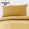 Dunelm Non Iron Plain Dye Mustard Standard Pillowcase Pair
