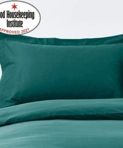 Dunelm Non Iron Plain Dye Teal Oxford Pillowcase
