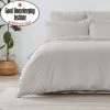 Dunelm Non Iron Plain Dye Silver Duvet Cover