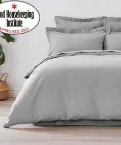 Dunelm Non Iron Plain Dye Slate Duvet Cover