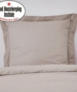 Dunelm Non Iron Plain Dye Natural Continental Pillowcase