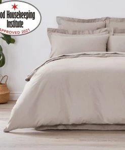 Dunelm Non Iron Plain Dye Natural Duvet Cover