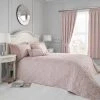 Dunelm Serene Blossom Blush Bedspread