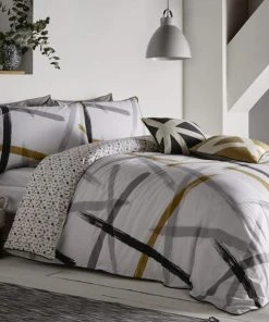 Appletree Leda Abstract Print Reversible 100% Cotton Duvet Cover And Pillowcase Set