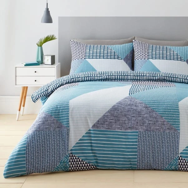 Catherine Lansfield Larsson Geo Teal Duvet Cover And Pillowcase Set 1 Catherine Lansfield Larsson Geo Teal Duvet Cover And Pillowcase Set