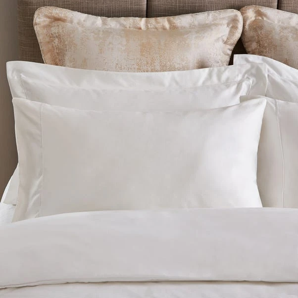 Dorma Egyptian Cotton Sateen 1000 Thread Count White Standard Pillowcase 1 Dorma Egyptian Cotton Sateen 1000 Thread Count White Standard Pillowcase
