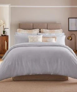 Dorma Egyptian Cotton Sateen 1000 Thread Count Silver Duvet Cover