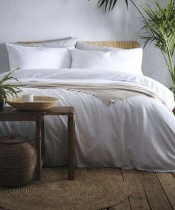 Appletree Cassia White 100% Cotton Duvet Cover And Pillowcase Set