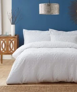 Dunelm Mandalay White Duvet Cover And Pillowcase Set