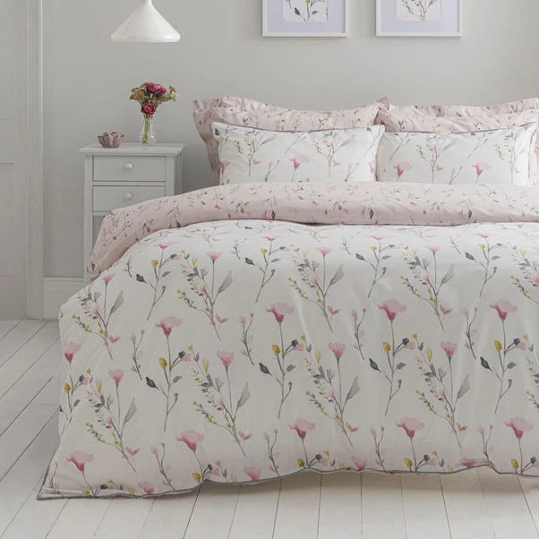 Dunelm Fiori Pink Floral Reversible Duvet Cover And Pillowcase Set 1 Dunelm Fiori Pink Floral Reversible Duvet Cover And Pillowcase Set