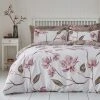 Dunelm Lois Large Floral Pink Duvet Cover And Pillowcase Set