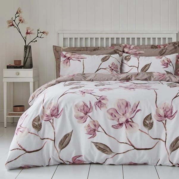 Dunelm Lois Large Floral Pink Duvet Cover And Pillowcase Set 1 Dunelm Lois Large Floral Pink Duvet Cover And Pillowcase Set