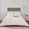 Hotel Cotton 230 Thread Count Cream Stripe Duvet Cover