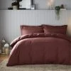 Dunelm Soft & Cosy Luxury Brushed Cotton Claret Duvet Cover And Pillowcase Set