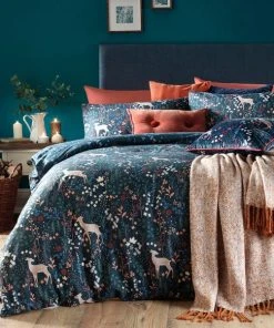 Furn Furn. Richmond Midnight Blue Duvet Cover And Pillowcase Set