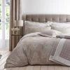 Dunelm Versailles Natural Reversible Duvet Cover And Pillowcase Set