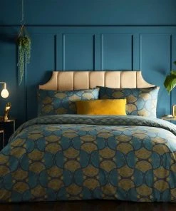 Furn Furn. Riva Decora Teal Duvet Cover And Pillowcase Set