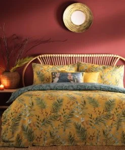 Furn Furn. Riva Mazari Mustard Duvet Cover And Pillowcase Set