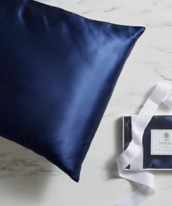 Dorma Navy Silk Pillowcase