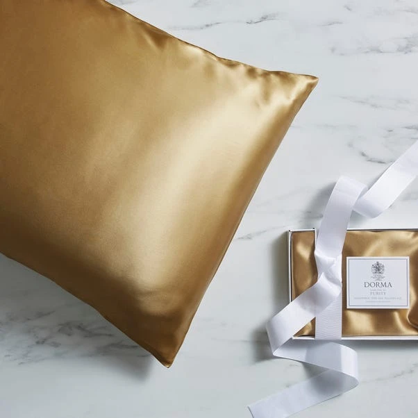 Dorma Gold Silk Pillowcase 1 Dorma Gold Silk Pillowcase