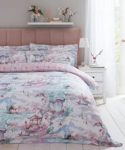 Dorma Tranquil Garden 100% Cotton Duvet Cover And Pillowcase Set