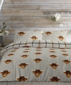 Fusion Highland Cow Duvet Cover And Pillowcase Set