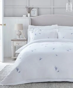 Dorma Ashmore Lavender 100% Cotton Duvet Cover And Pillowcase Set