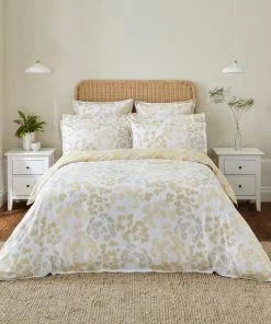 Dorma Daylesford 300 Thread Count Cotton Sateen Yellow Duvet Cover And Pillowcase Set