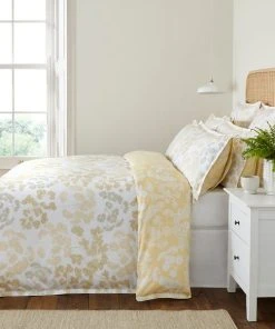 Dorma Daylesford 300 Thread Count Cotton Sateen Yellow Duvet Cover And Pillowcase Set 7 Dorma Daylesford 300 Thread Count Cotton Sateen Yellow Duvet Cover And Pillowcase Set -Dunelm-shop 30712686 alt02
