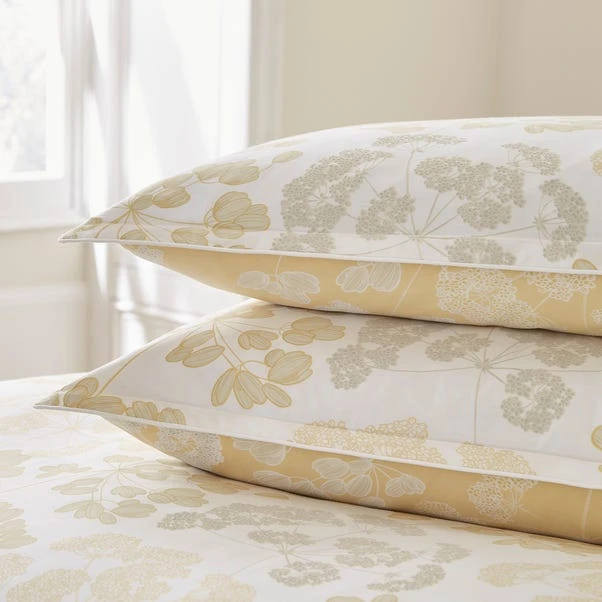 Dorma Daylesford 300 Thread Count Cotton Sateen Yellow Duvet Cover And Pillowcase Set 5 Dorma Daylesford 300 Thread Count Cotton Sateen Yellow Duvet Cover And Pillowcase Set - Image 5