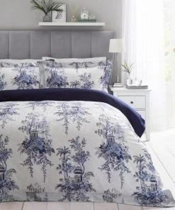 Dorma Madara Floral Reversible 100% Cotton Duvet Cover And Pillowcase Set