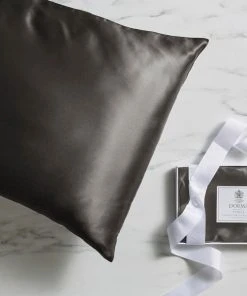 Dorma Grey Silk Pillowcase