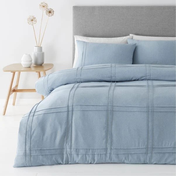 Dunelm Denver Denim Pintuck Duvet Cover And Pillowcase Set 1 Dunelm Denver Denim Pintuck Duvet Cover And Pillowcase Set
