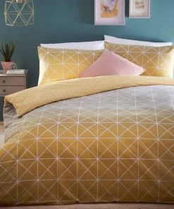 Furn Furn. Spectrum Yellow Ombre Reversible Duvet Cover And Pillowcase Set