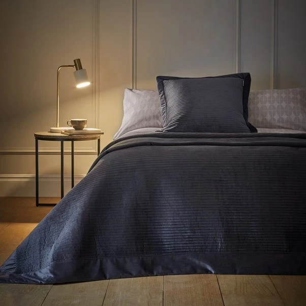 Content By Conran Content By Terence Conran Linear Velvet Bedspread 1 Content By Conran Content By Terence Conran Linear Velvet Bedspread