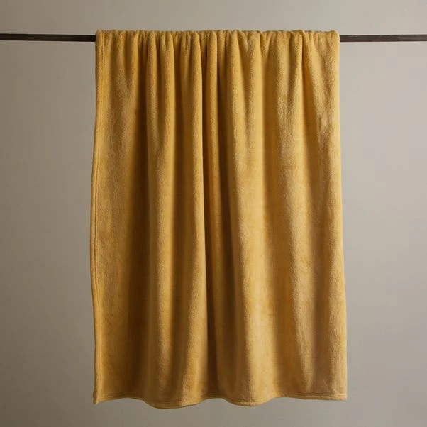 Dunelm Seriously Soft Ochre Throw 1 Dunelm Seriously Soft Ochre Throw