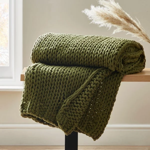 Dunelm Chunky Knit Throw 1 Dunelm Chunky Knit Throw