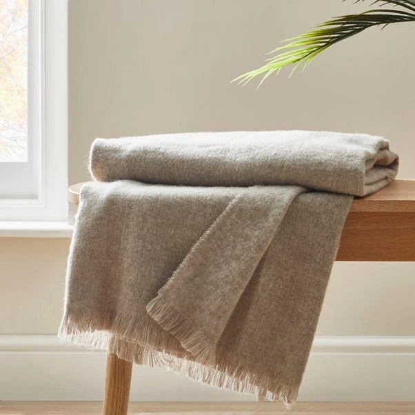 Dunelm Brushed Grey Woven Throw 1 Dunelm Brushed Grey Woven Throw
