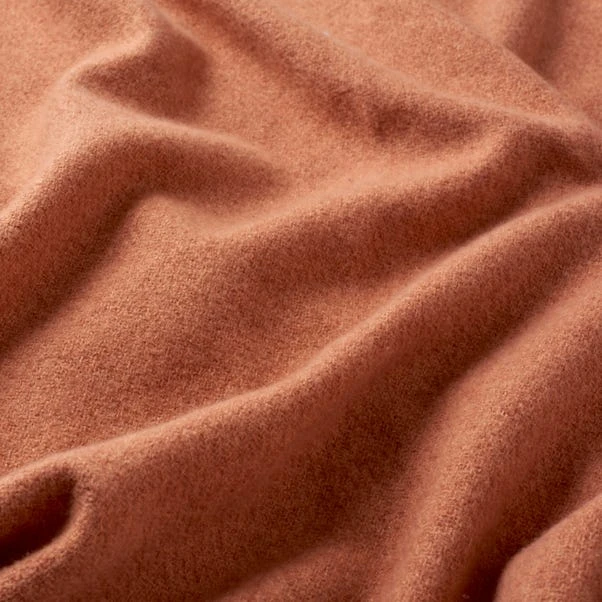 Dunelm Brushed Orange Woven Throw 3 Dunelm Brushed Orange Woven Throw - Image 3