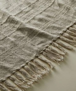 Dunelm Natural Cotton Check Throw -Dunelm-shop 30726076 alt02