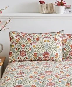 Dunelm Ruskin Red 100% Cotton Reversible Duvet Cover And Pillowcase Set 8 Dunelm Ruskin Red 100% Cotton Reversible Duvet Cover And Pillowcase Set -Dunelm-shop 30726128 alt03