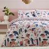 Dunelm Terazzo Pink Abstract 100% Cotton Reversible Duvet Cover And Pillowcase Set