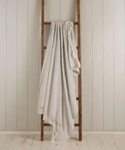 Dunelm Russell Grey Stripe Throw