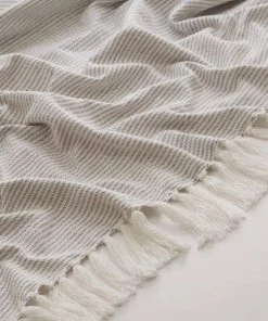 Dunelm Russell Grey Stripe Throw -Dunelm-shop 30727116 alt02