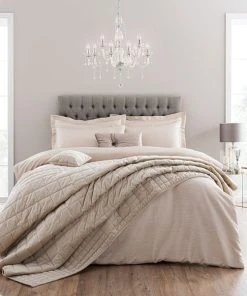 Dunelm Tegan Champagne Textured Duvet Cover And Pillowcase Set
