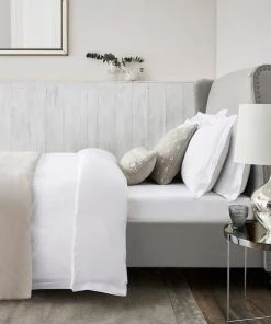 Dorma Purity Staunton Waffle Stripe White 100% Cotton Duvet Cover And Pillowcase Set -Dunelm-shop 30727597 alt02